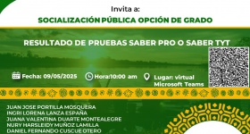 Socialización de resultados de pruebas saber pro como opción de grado